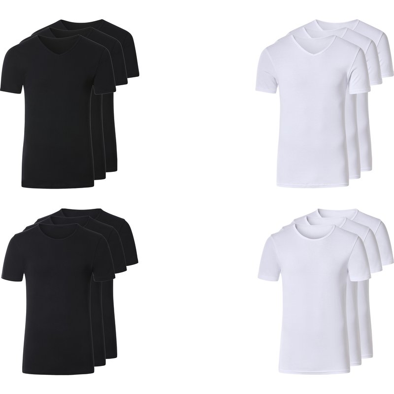 esmara Men Lot de 3 maillots de corps côtelés