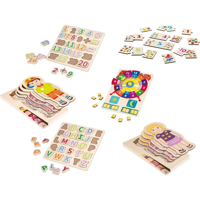 lupilu® Puzzle éducatif en bois