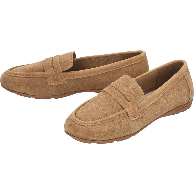 esmara® Mocassins en cuir Premium femme (marron, 37)