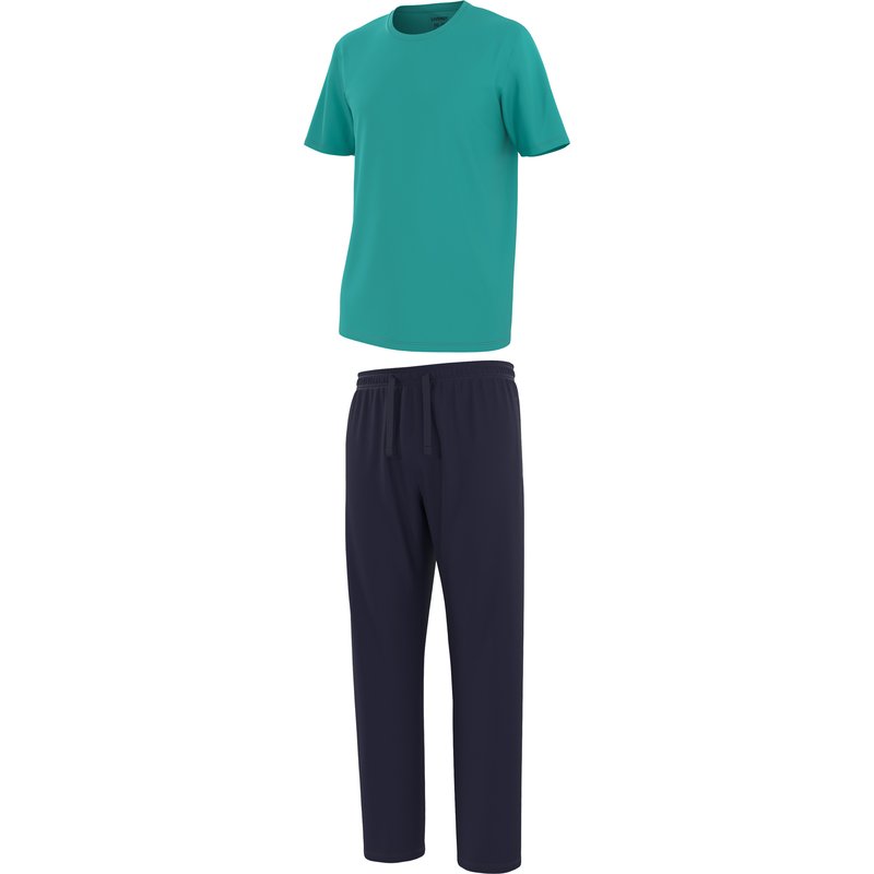 LIVERGY® Pyjama homme (vert/bleu foncé, S)