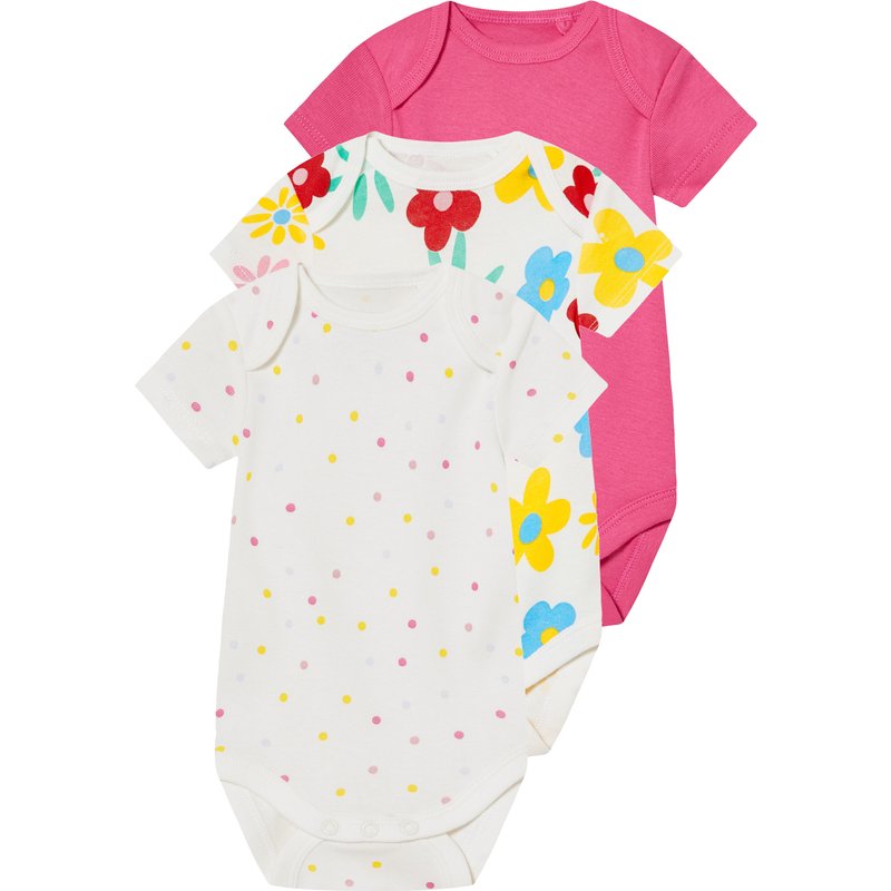 lupilu® Bodies bébé (pois blanc/rose, 0-2 mois)