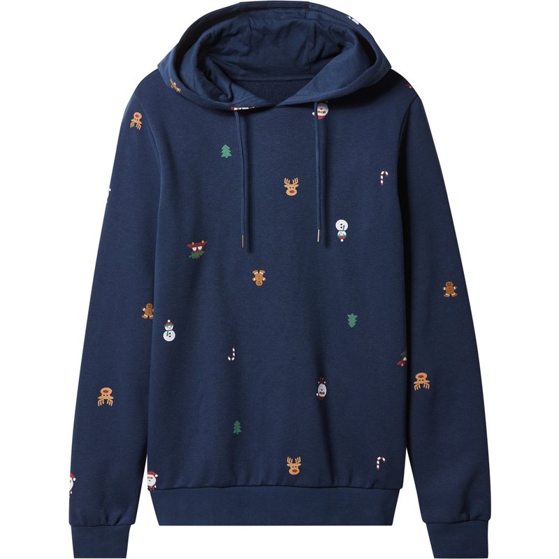 esmara Men Sweat à capuche homme (bleu foncé, M)