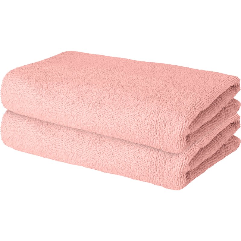 LIVARNO® Lot de 2 serviettes en éponge (rose)