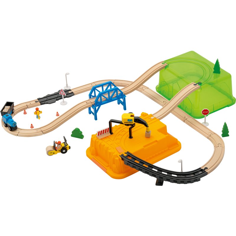 lupilu® Set de chemin de fer en bois