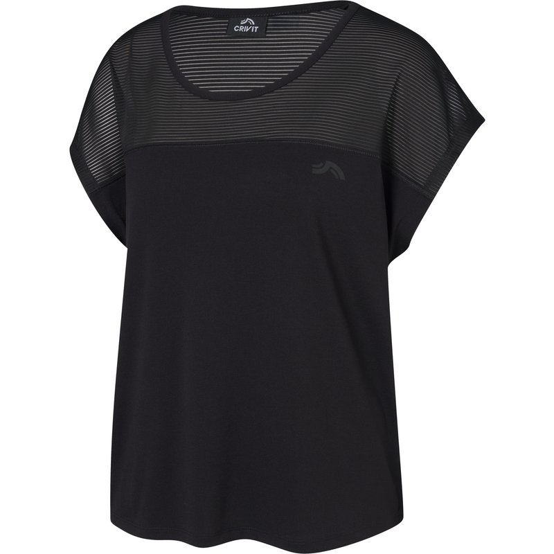 CRIVIT T-shirt technique Premium femme (noir, S(34/36))