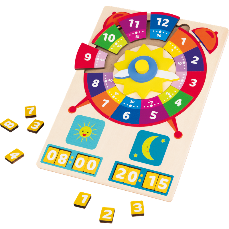 lupilu® Puzzle éducatif en bois (horloge d'apprentissage)