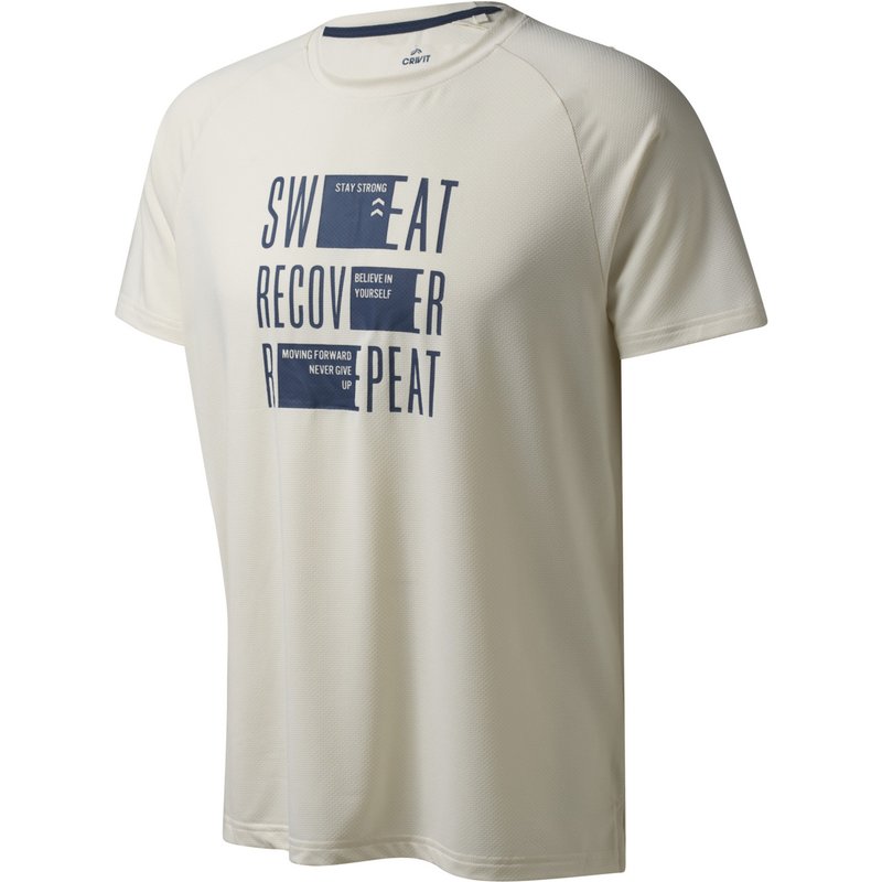 CRIVIT T-shirt technique homme (crème, S)