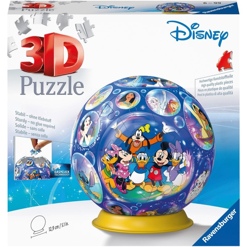 Ravensburger Puzzle 3D, Ø 19 cm (Personnages Disney)