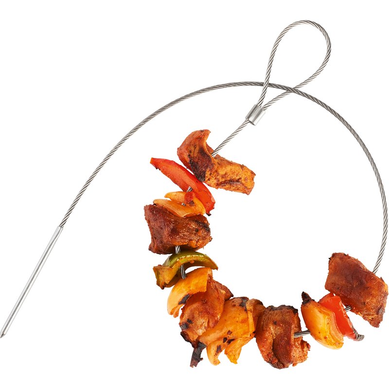 GRILLMEISTER Set de piques à brochettes pour barbecue (piques à brochettes flexibles)