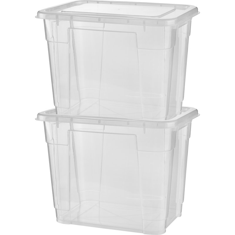 W5 Boîtes de rangement avec couvercle, 20 l