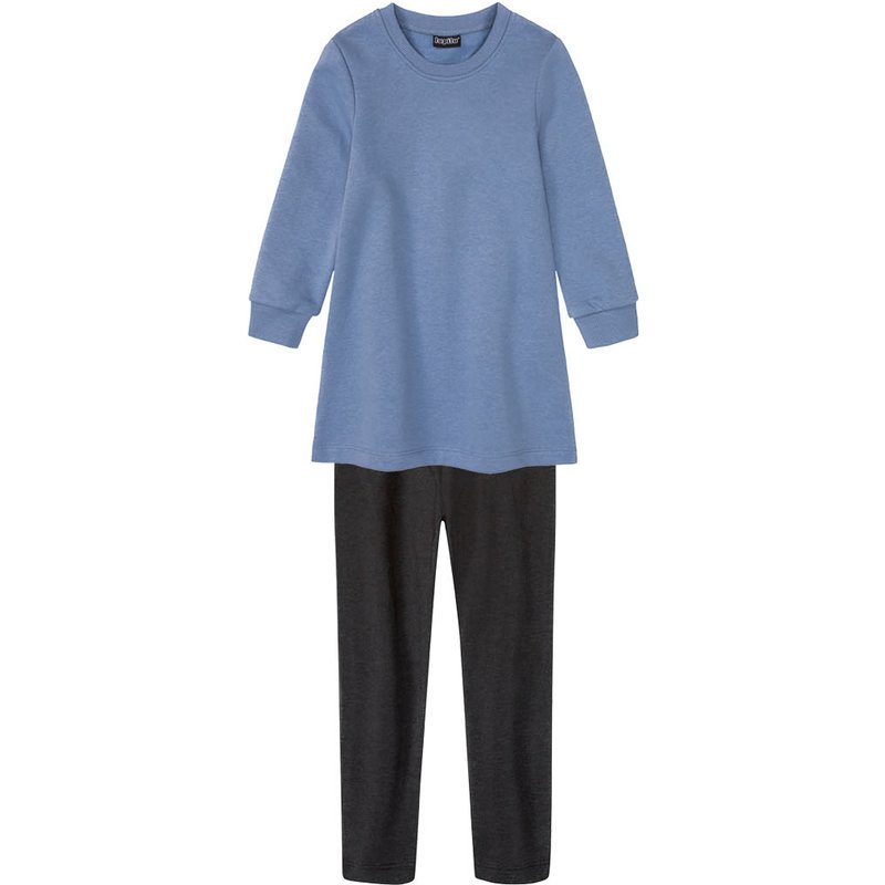 lupilu® Ensemble rose en molleton et legging (bleu/noir)