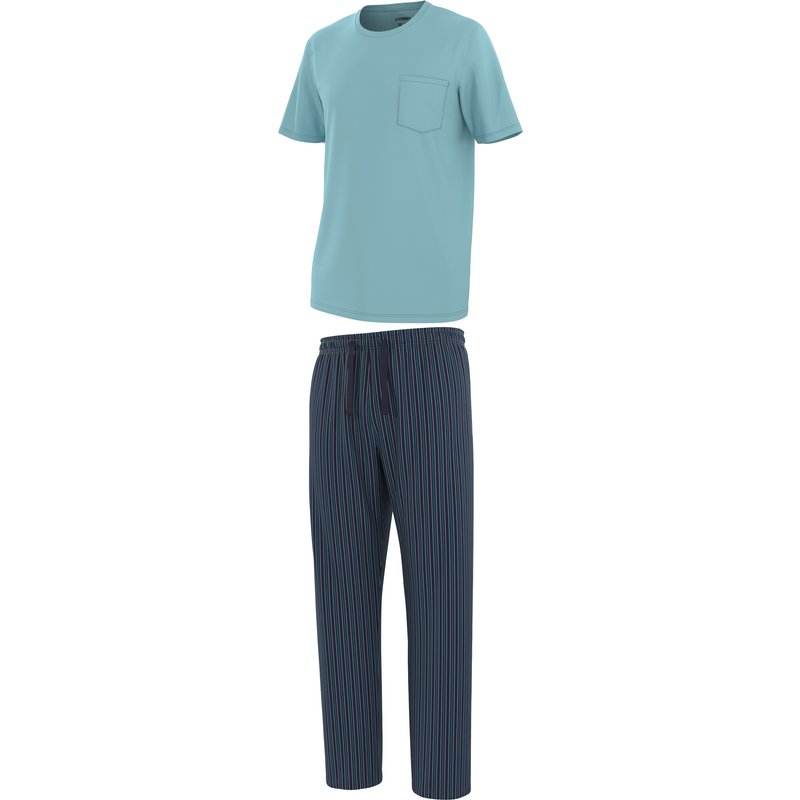 LIVERGY® Pyjama homme (rayures/bleu, S)