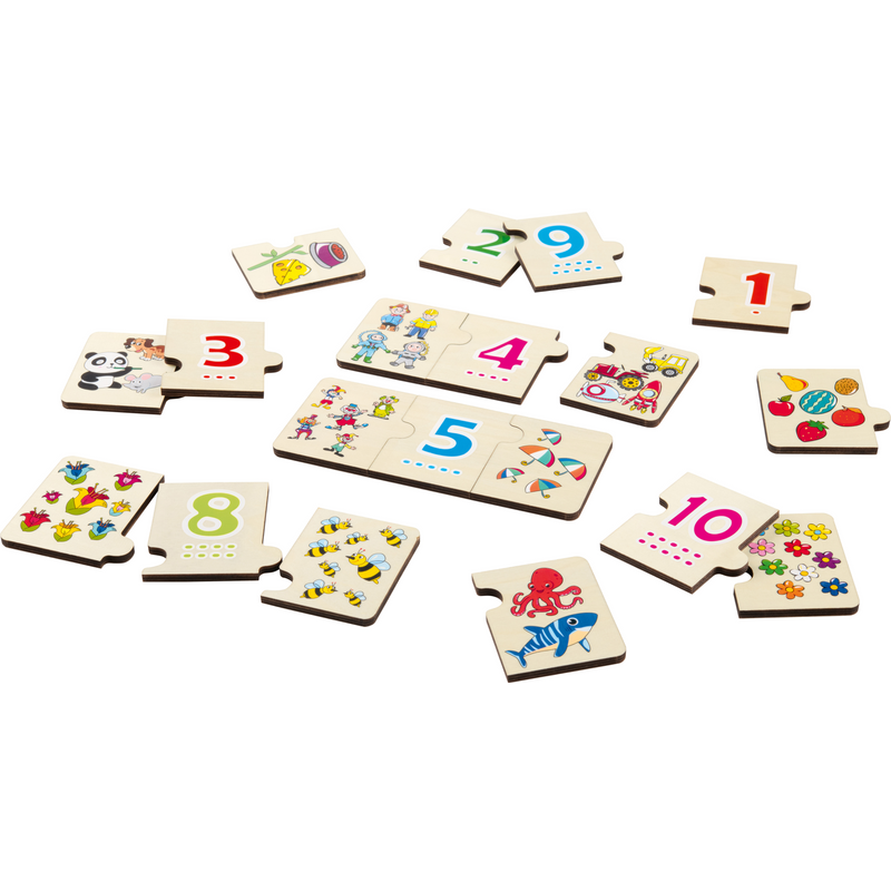 lupilu® Puzzle éducatif en bois (puzzle chiffres)