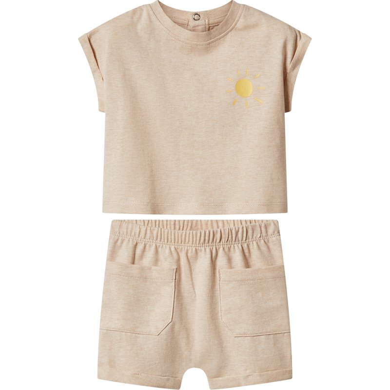 lupilu® Ensemble d’été bébé (beige, 0-2 mois)