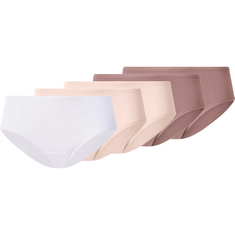 esmara® Lot de 5 hipsters femme (rose foncé/rose clair/blanc, L(42/44))