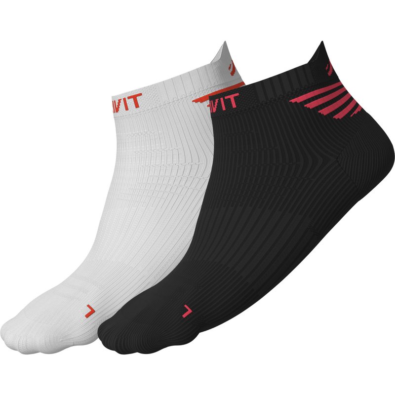 CRIVIT Lot de 2 paires de chaussettes de course (blanc/noir, 35/36)