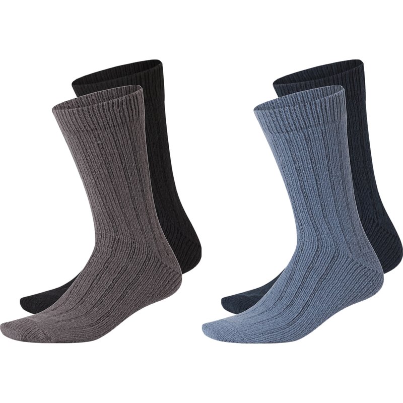 esmara® Lot de 2 paires de chaussettes douces homme