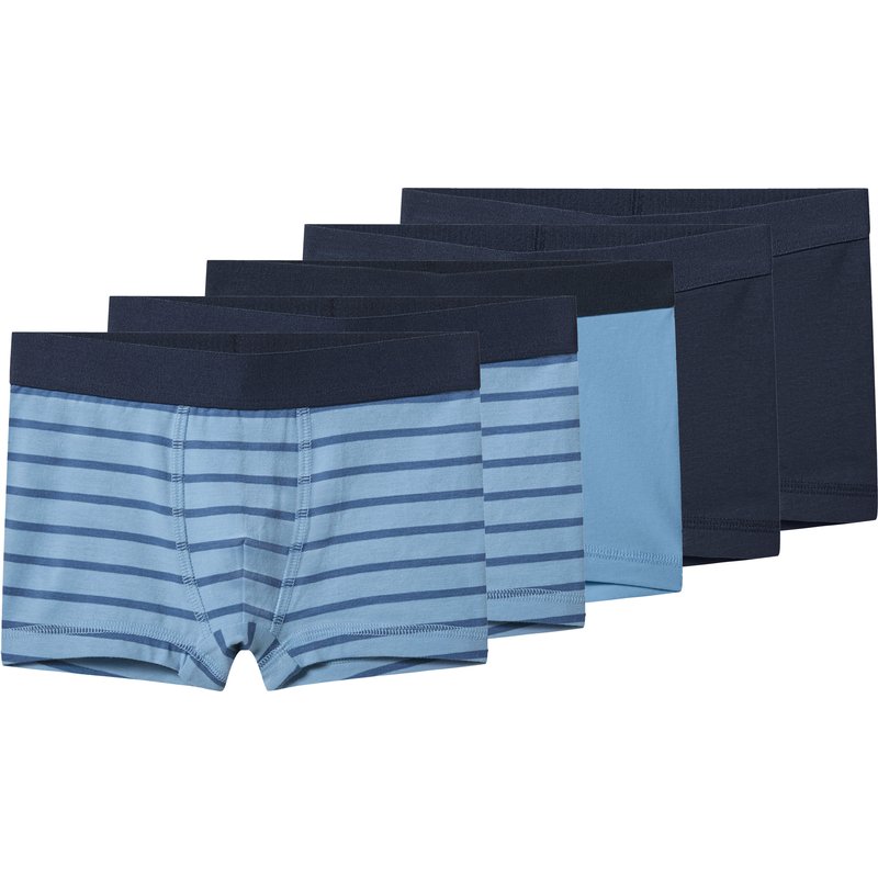 lupilu® Lot de 5 boxers petit garçon (bleu foncé/bleu, 4-6 ans)