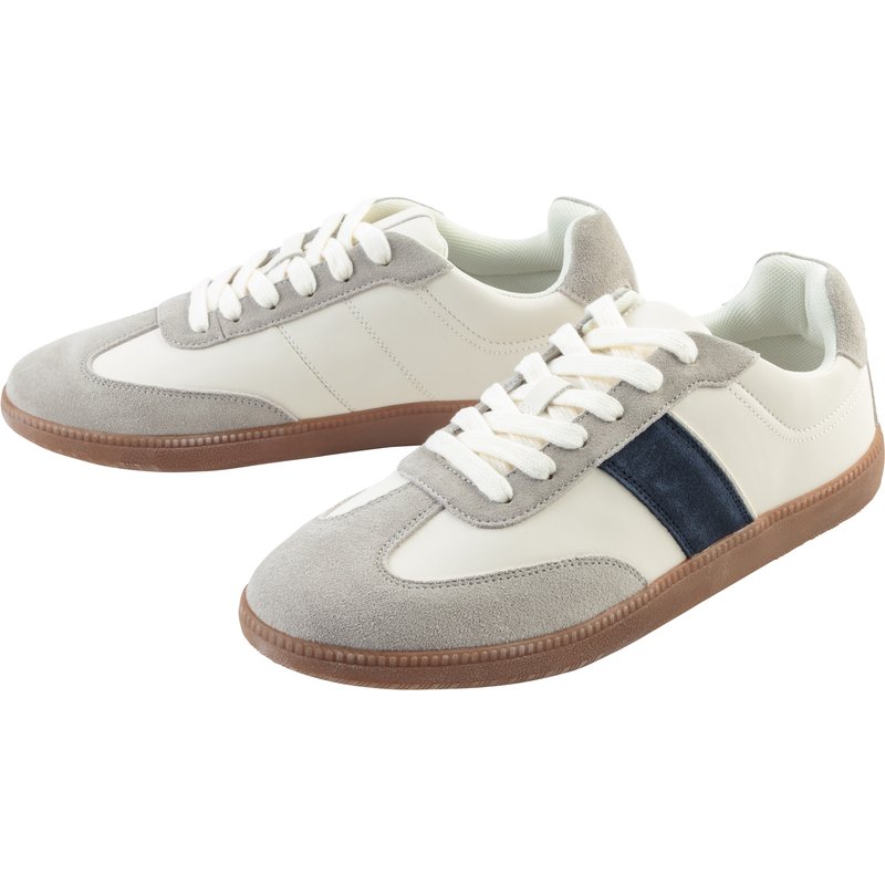 LIVERGY® Sneakers en cuir homme (Blanc, 43)
