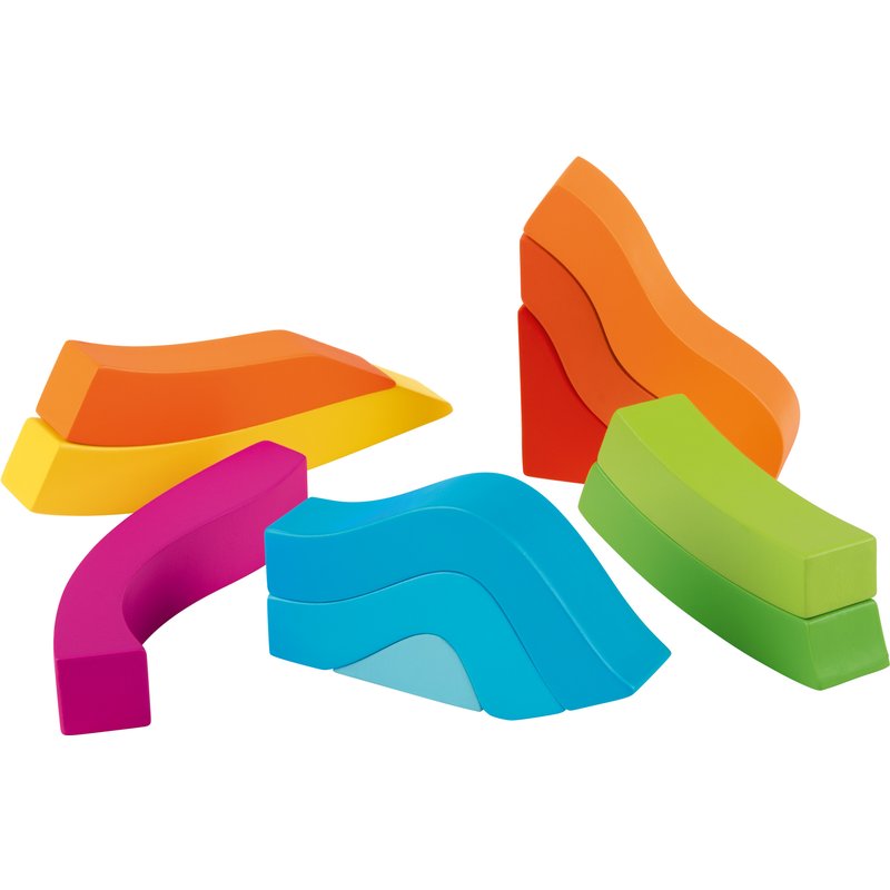 Playtive Jouet de motricité de style Montessori, en bois (Boîte puzzle arc-en-ciel)