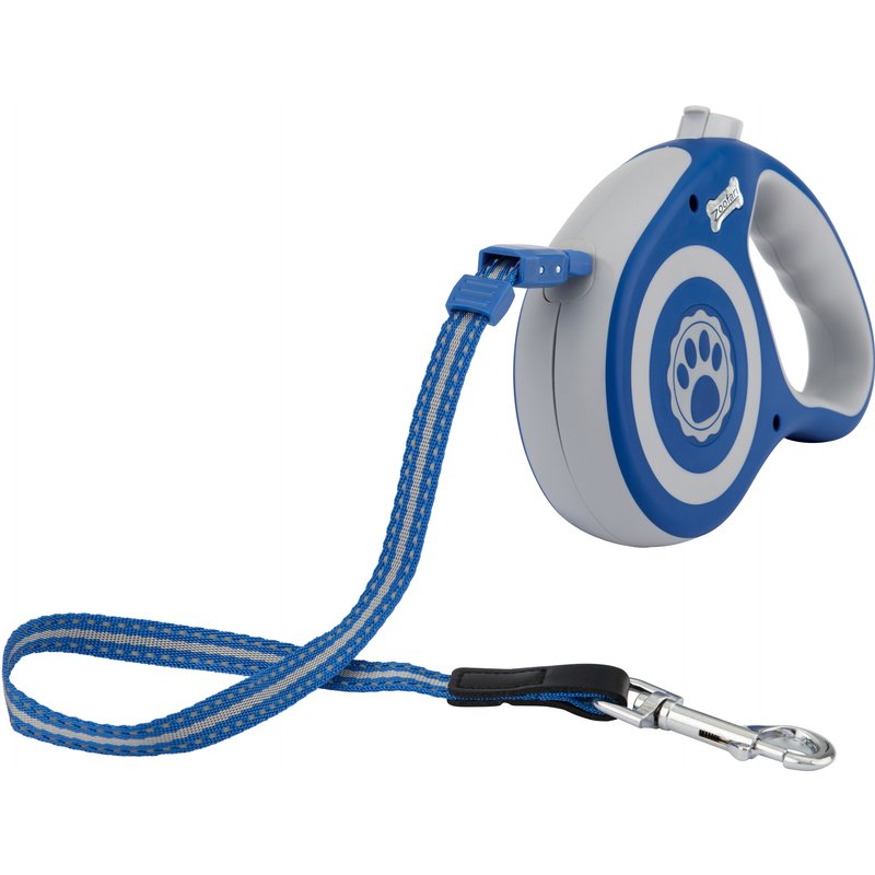 zoofari® Laisse à enrouleur rétractable, 5 m (Grand, bleu)