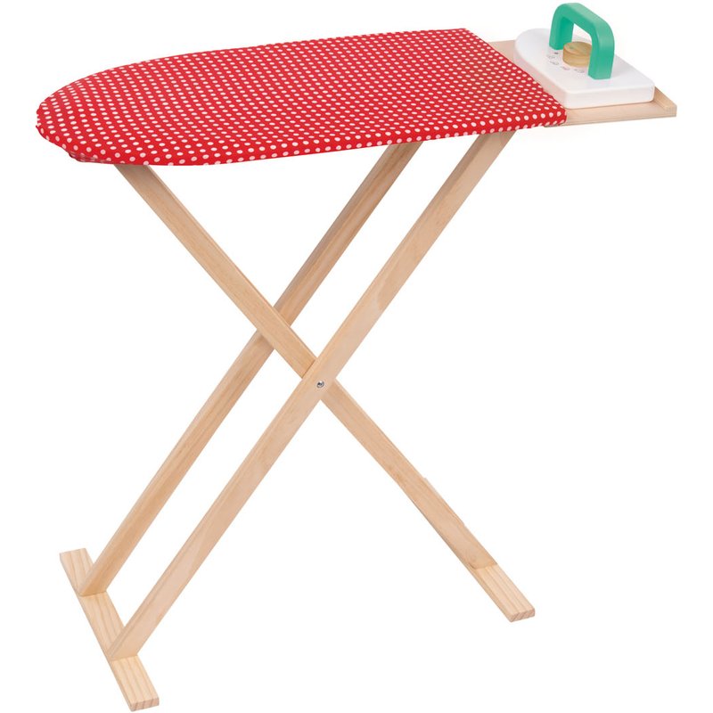 Playtive Station de nettoyage / séchoir à linge / planche à repasser en bois (planche à repasser)