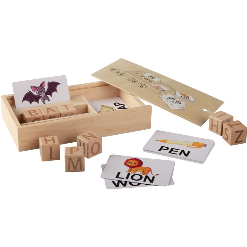 lupilu® Jeu en bois Montessori (Jeu de cubes de lettres)
