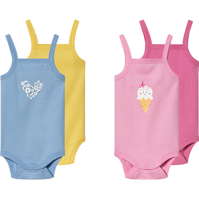 lupilu® Set de 2 bodies bébé