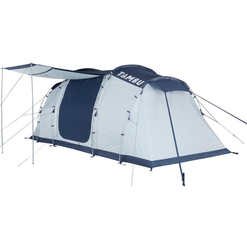 TAMBU Tente tunnel familles vis-à-vis BARA, gris/bleu