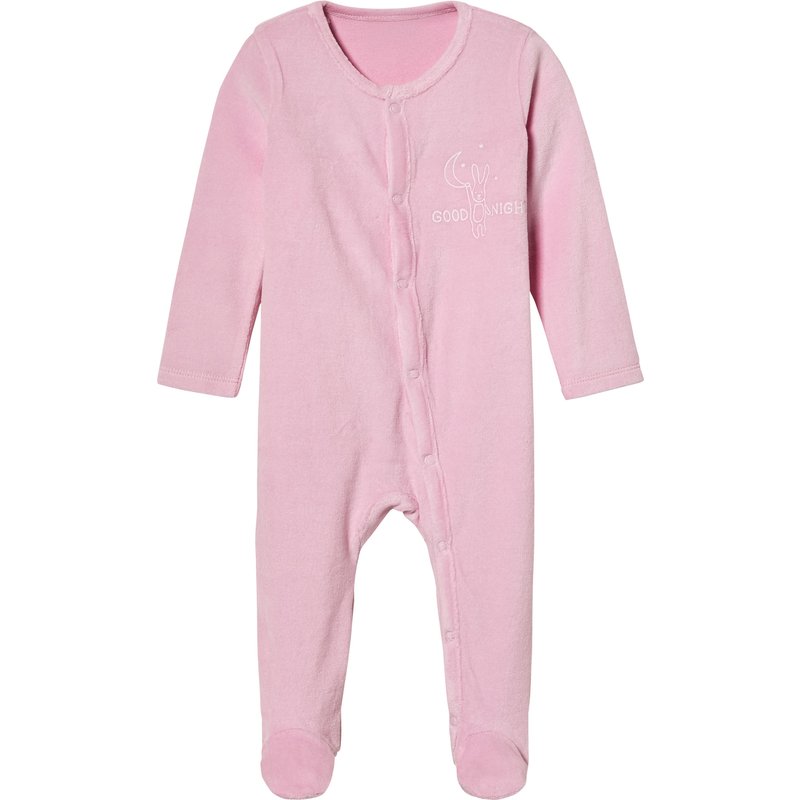 lupilu® Pyjama en velours bébé (rose, 6-12 mois)
