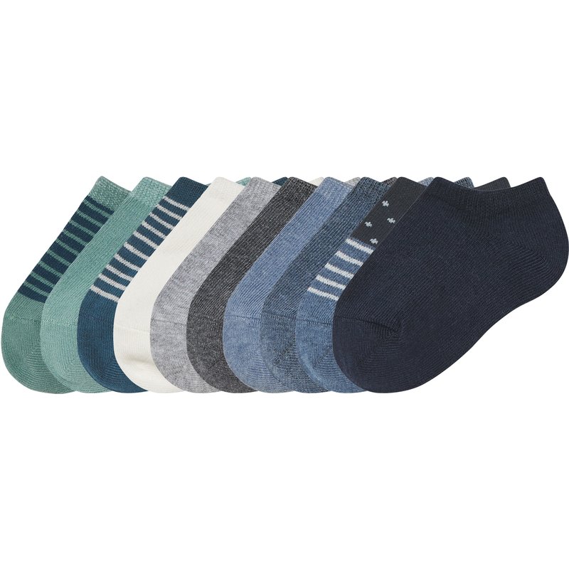 lupilu® Lot de 10 paires de socquettes enfant (turquoise/bleu/navy, 23-26)