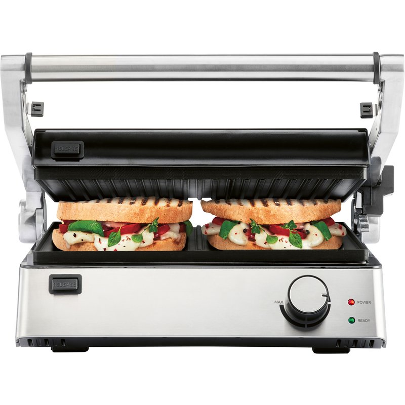 SILVERCREST® KITCHEN TOOLS Grill de contact, ouverture à 180° Gril de contact, pliable à 180°