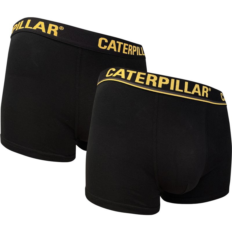 Caterpillar Lot de 2 boxers homme (noir/jaune, M)