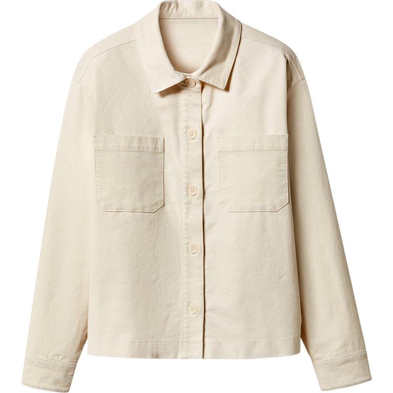 esmara® Surchemise en velours côtelé femme (crème, L(42/44))