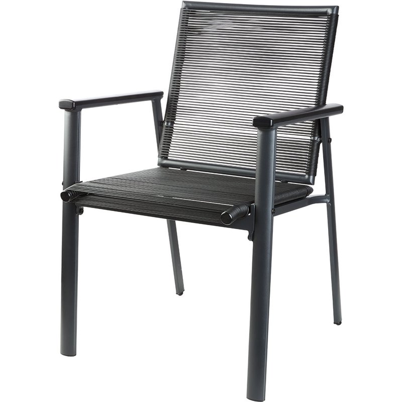 LIVARNO® Chaise empilable Miami en aluminium, anthracite