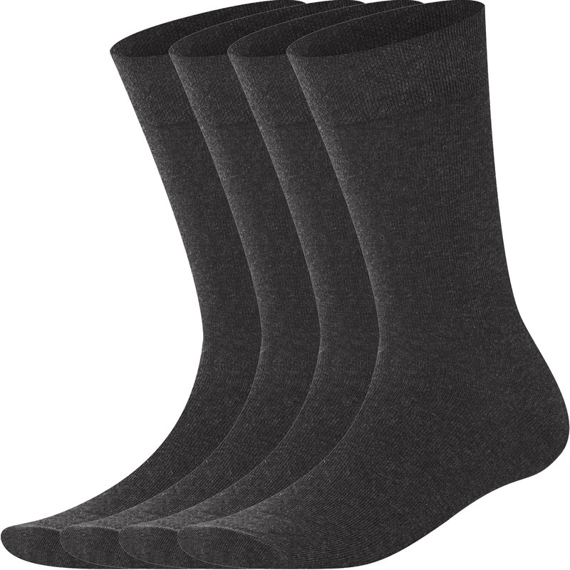 esmara Men Lot de 4 paires de chaussettes homme (gris foncé, 43-46)
