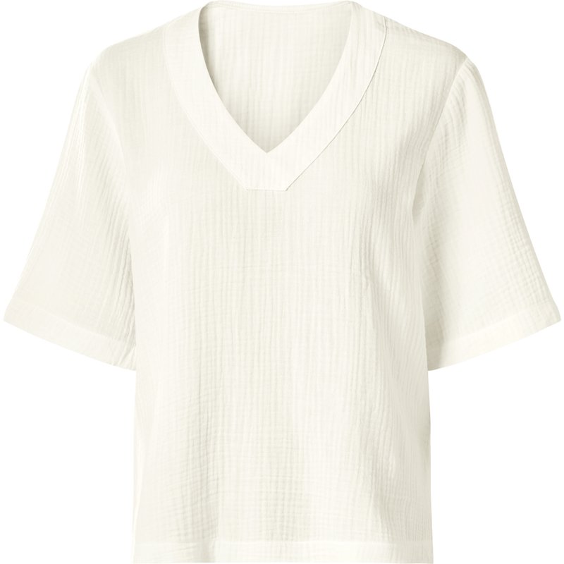 esmara® Blouse en mousseline femme (blanc, XS)
