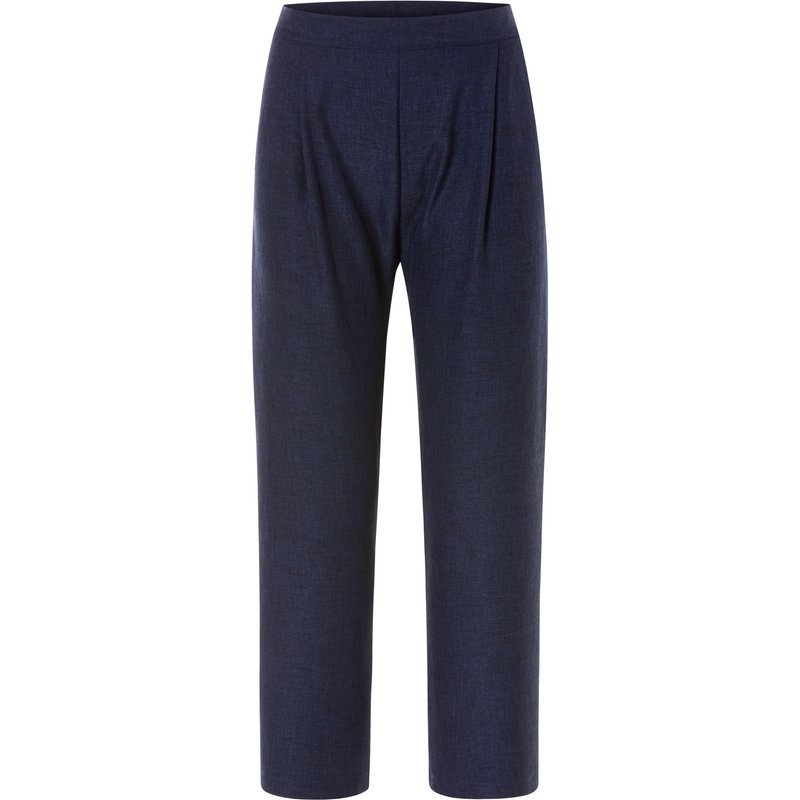 esmara® Pantalon effet lin femme (bleu foncé)