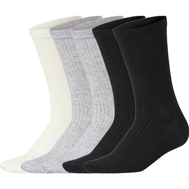 esmara® Lot de 5 paires de chaussettes femme (crème/gris/noir, 39-42)