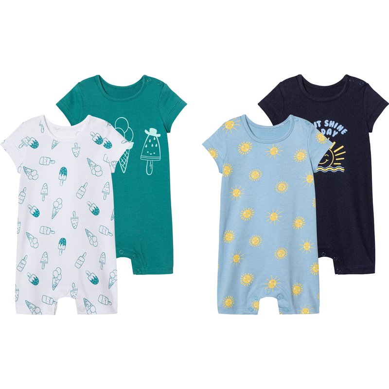 lupilu® Lot de 2 barboteuses bébé