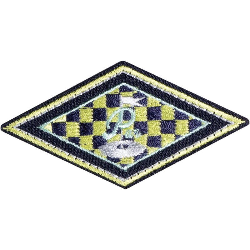 Écusson losange vichy jaune - Mondial Tissus