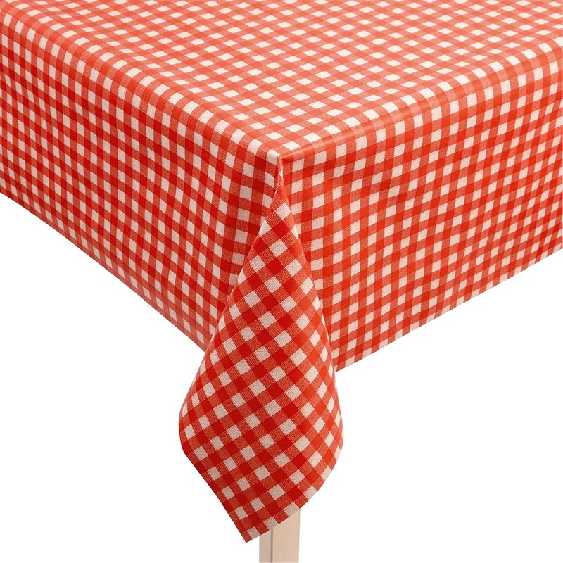 Toile cirée à carreaux vichy rouge - Mondial Tissus