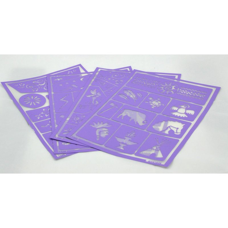 Set de 2 pochoirs de maquillage pour enfant 4 pièces - Mondial Tissus