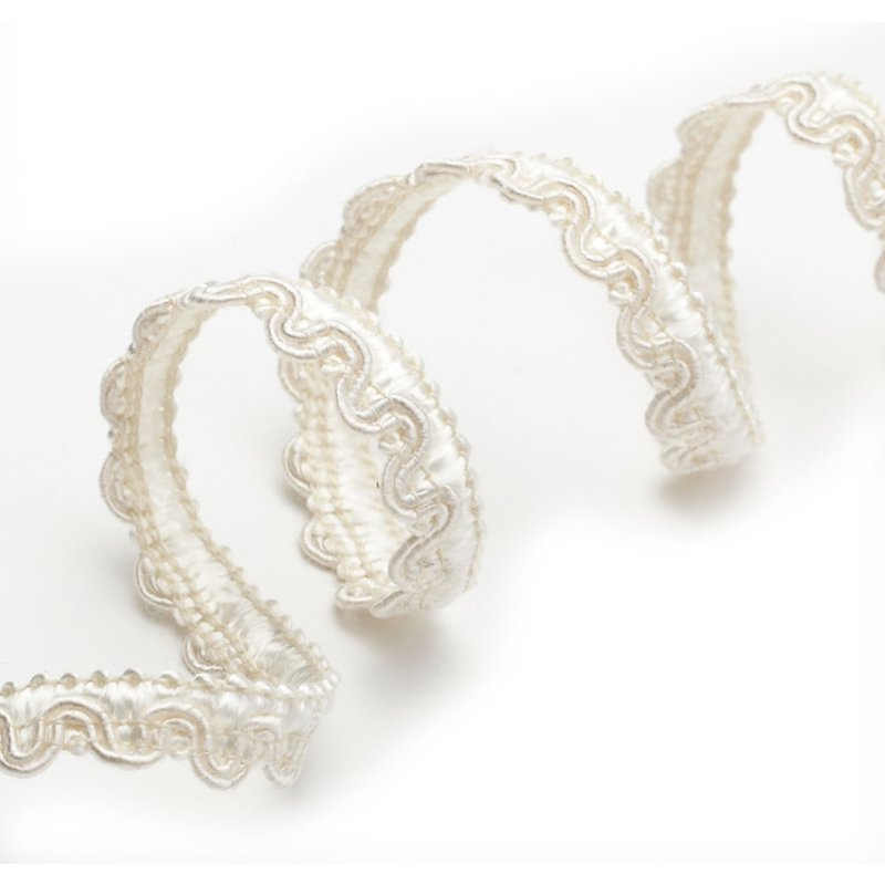 Galon lézarde brillant crème 11 mm - Mondial Tissus