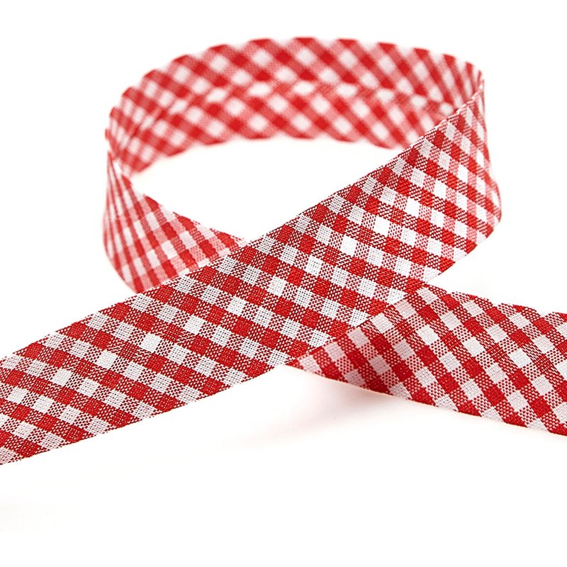 Biais vichy - Rouge - MT - Mondial Tissus