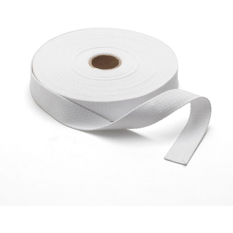 Sangle coton blanche 23mm pour sac - MT - Mondial Tissus