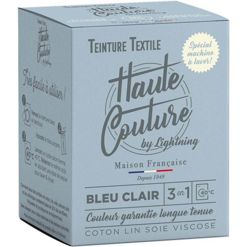Teinture textile Haute Couture bleu clair - Mondial Tissus