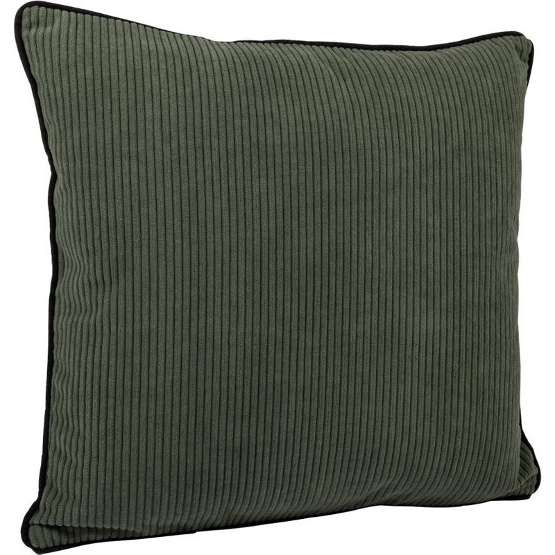 Housse de coussin velours côtelé kaki - MT - Mondial Tissus