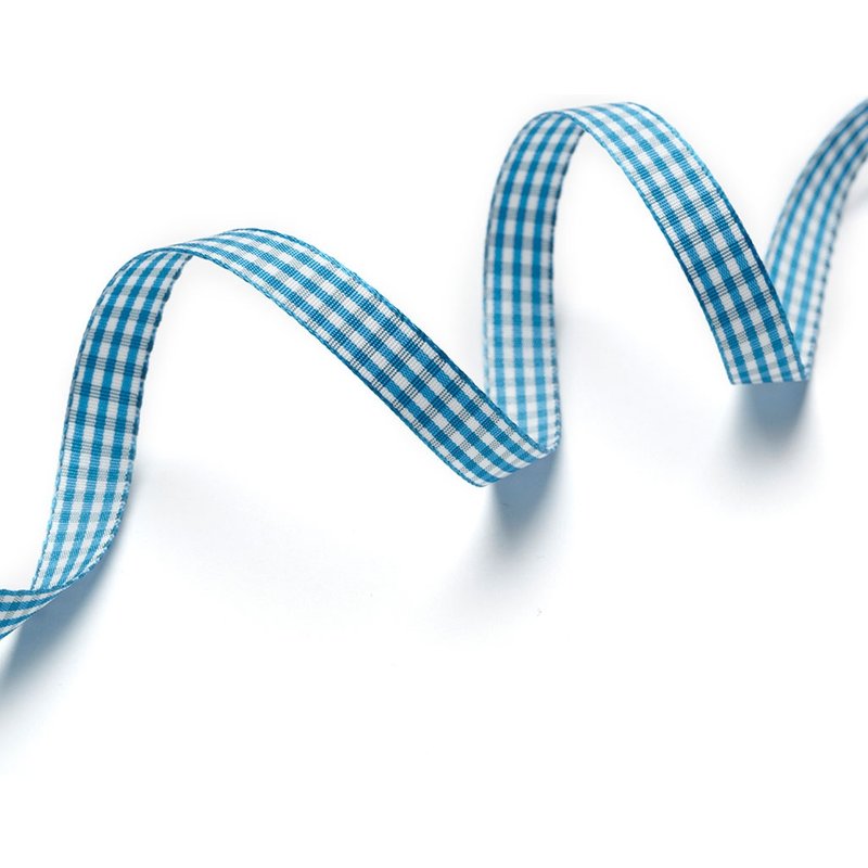 Ruban vichy turquoise 10 mm - Frou Frou - Mondial Tissus