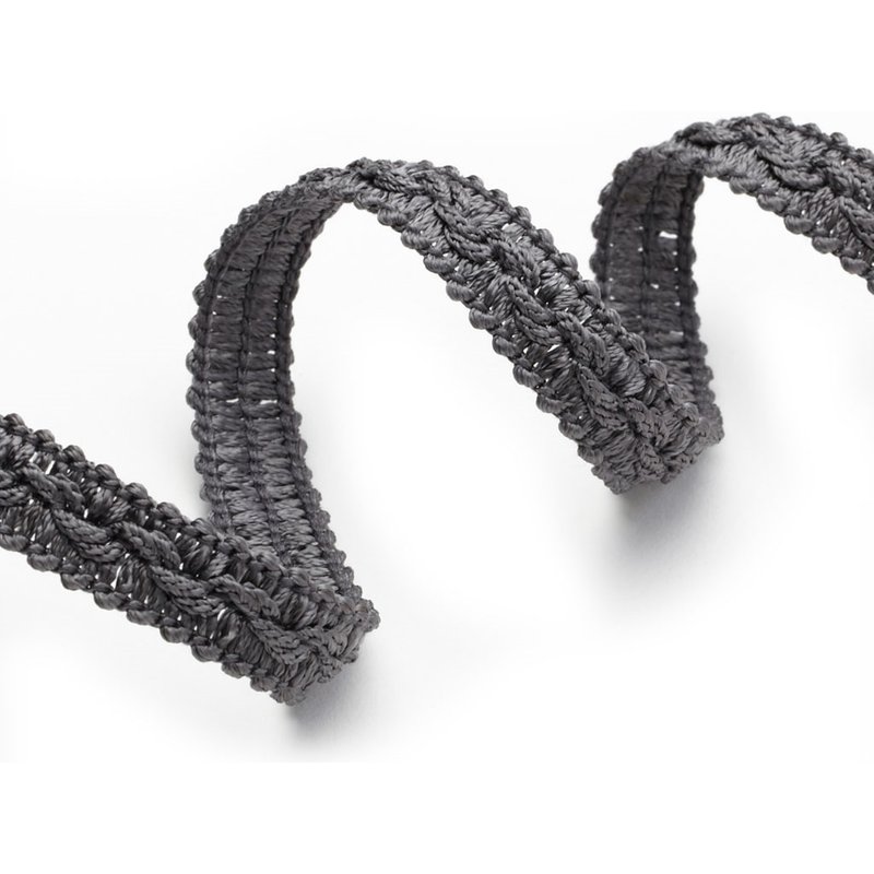 Galon lézarde brillant gris 12 mm - Mondial Tissus